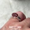 عقيق يماني زجاجي مزعفر صياغة ملكية