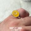 عقيق يماني اصفر صياغة ملكية