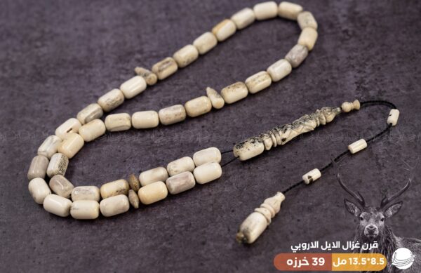 قرن غزال الايل الاروبي (برميلي) طقم منقوش