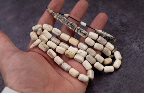 قرن غزال الايل الاروبي (برميلي) طقم منقوش