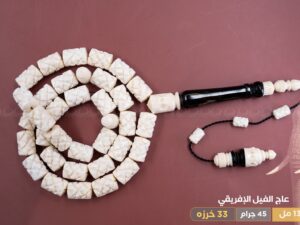 عاج فيل منقوش معشق مع ترسه