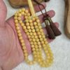كهرم طبيعي 99 خرزه مع كركوشة زري